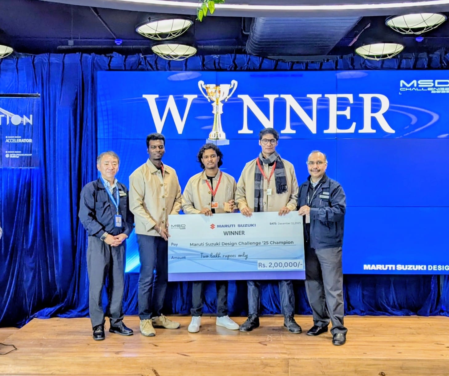 MIT ID Students Win Top Honors at Maruti Suzuki Design Challenge